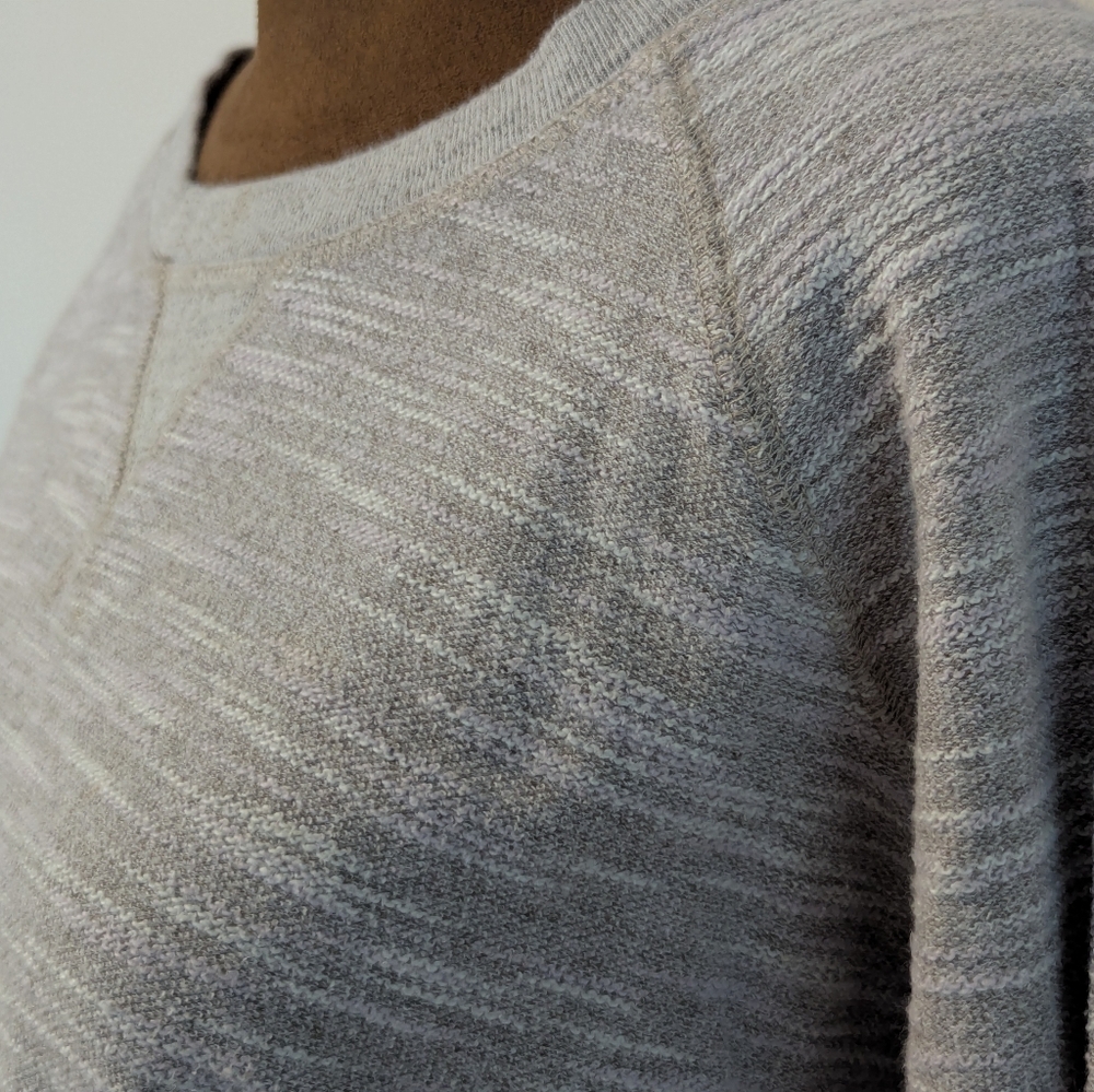 L.L.BEAN Weave Pattern ROLL TAB BUTTON SLEEVES Pullover TOP/Size S - Picture 5 of 7